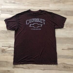 GM Chevrolet Men's Burgundy Graphic Tee